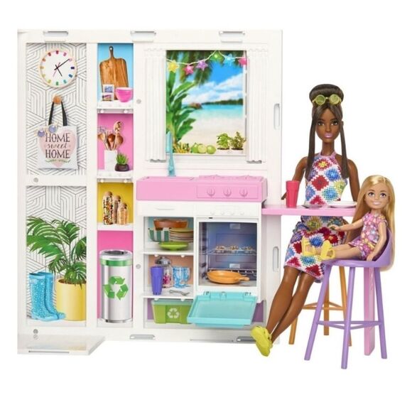 Barbie Getaway House Playset with 4 Play Areas and Pink - Picture 4 of 12